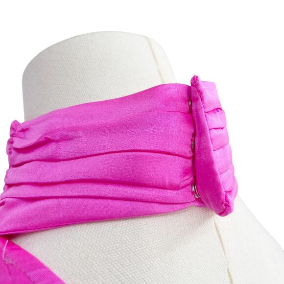 Generation Love Rosario One Shoulder Hot Pink Silk Blouse Size XL Statement Top - Picture 9 of 12